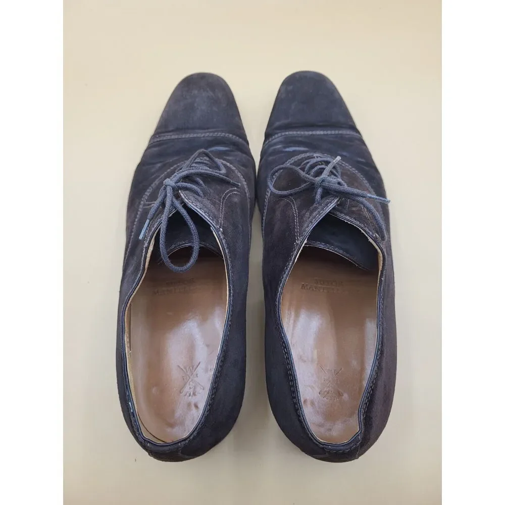 Sutor Mantellassi Dark Brown‎ Suede Shoes - Cap Toe Lace up Size 9 Mens